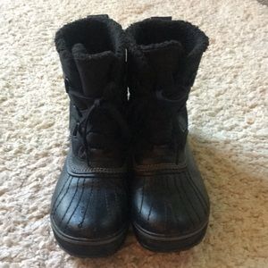 Sorel Short Winter Boots Size 9 Black